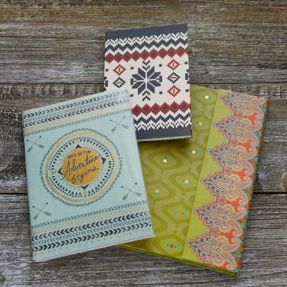 Journal Set {5 Notebooks} Boho, Travel, Winter - Picture 2 of 8